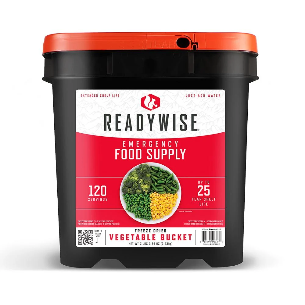 ReadyWise 120 Serving Freeze Dried Vegetable Bucket