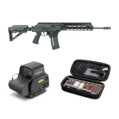IWI US Galil Ace Gen II 5.56x45 NATO 16in 30rd Black Rifle with EOTECH EXP S3 1 MOA Dot with 68 MOA Ring Night Vision Compatible Holographic Sight and GRITR Multi-Caliber Gun Cleaning Kit