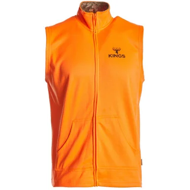 KING'S CAMO Men's Blaze Full Zip Poly Vest, Blaze Orenge (KBZ420-BZ/DS)