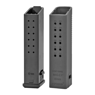 KRISS USA, Inc Magazine Extension, 10MM, +18 Rounds, Black, Fits Kriss VECTOR, 3 Pack KVA-MX2K10BL01