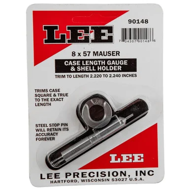Lee 90148 Case Length Gauge w/ Shell Holder 2 Piece 8X57 Mauser