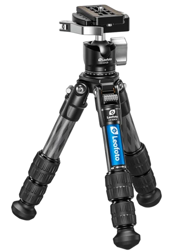 Leofoto LS-223CX+LH-25 Carbon Fiber Tripod, Black Aluminum Finish