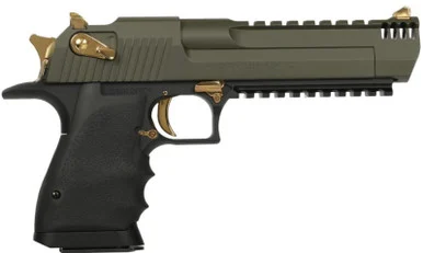 Magnum Research Desert Eagle Mark XIX L6, .357 Magnum, 6.00" Barrel, 9 Rds, Black/Mil-Spec Green