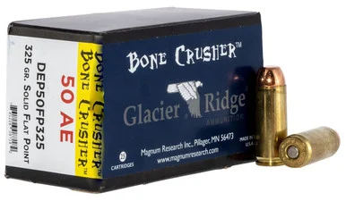 Magnum Research Glacier Ridge Bonecrusher, .50 AE, 325 gr Solid Flat Point, 25 Rds