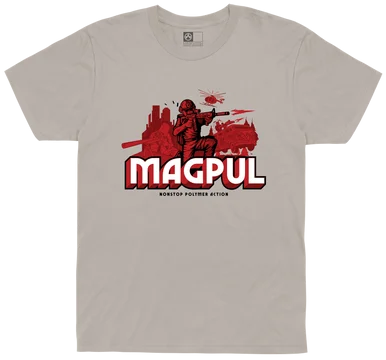 Magpul Nonstop Polymer Action, Silver Cotton Short Sleeve, XL