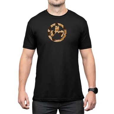 Magpul Raider Camo Icon CVC, Black Cotton/Polyester, Short Sleeve, 2XL
