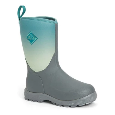 MUCK BOOT COMPANY Kids' Element Gray and Teal Fade Boots (KEL-102-GRY)