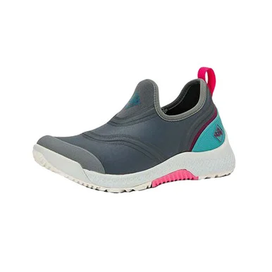 MUCK BOOT COMPANY Women's Outscape Slip On Dark Gray/Teal/Pink Shoe (OSSW-104-GRY)