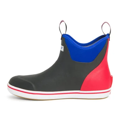 MUCK BOOT Men's Ankle Deck Boot Black/Snorkel Blue Boots (XMAB-002-BLK)