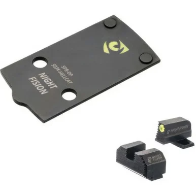 NIGHT FISION NF 507k to Springfield Hellcat Optic Plate with Tritium Ylw Front Sight Combo (SPR-OPBS-507K-HC-YGZX)