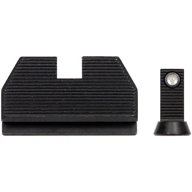 NIGHT FISION Optics Ready Black Front Ring/Blank Rear Sight Stealth Night Sight Set for CZ P-10 C/F/S (CZU-077-286-355-ZGZX)