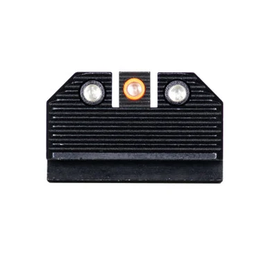 NIGHT FISION Optics Ready Stealth For Glock 43/43x w/ 507k Orange Front Ring And Black Rear Rings Night Sight Set (GLK-003-290-297-OGZG)