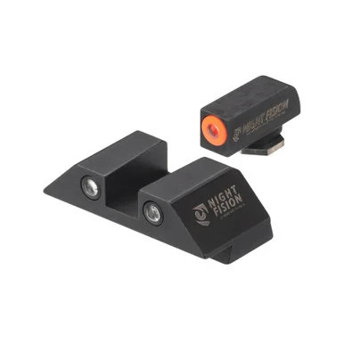 NIGHT FISION Orange Front Ring/Black Rear Rings Night Sight Set for Glock 42/43/43X (GLK-003-003-OGZG)