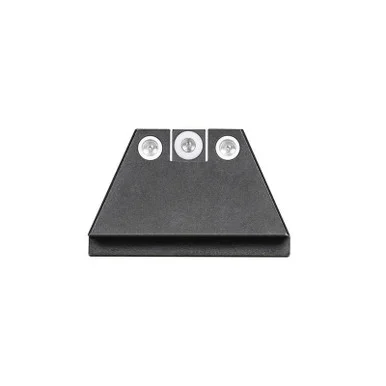 Night Fision Suppressor Height Night Sight Set, White Front White Back, Anodized, Black