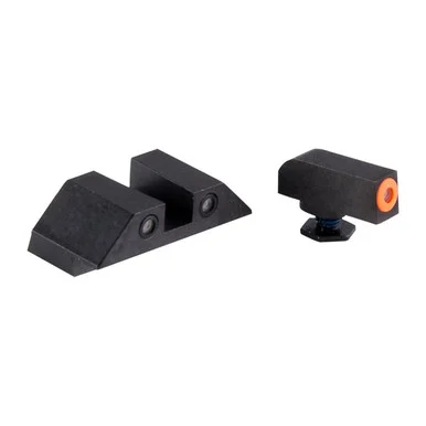 Night Fision Tritium Night Sight Set, Orange Front Black Back, for Glock