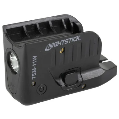 Nightstick TSM-11W, Subcompact Tactical Weapon-Mounted Light, Fits Glock 42/43/43X/48, 150 Lumens, Black, Rechargeable Battery TSM-11W