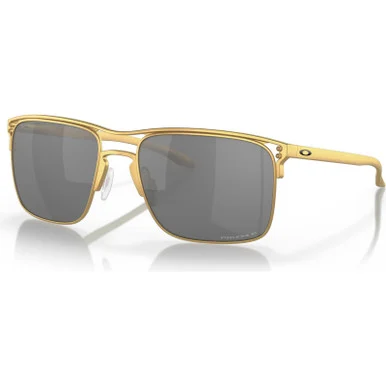 OAKLEY Men's Holbrook Ti Satin Gold Frame/Prizm Black Polar Lenses Sunglasses (OO6048-0757)