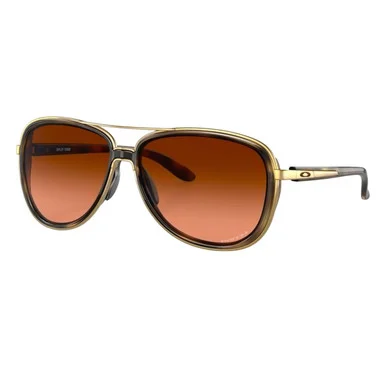 OAKLEY Women's Split Time Sunglasses with Brown Tortoise Frame and Prizm Brown Gradient Lenses (OO4129-1858)