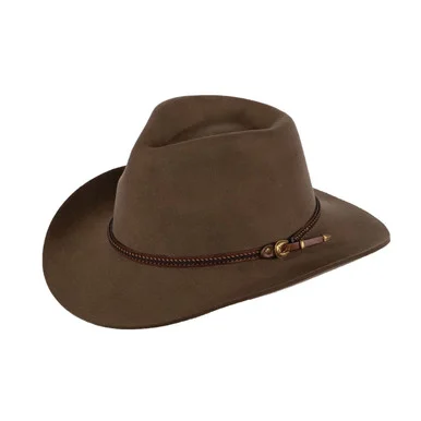 OUTBACK TRADING Nelson Brown Wool Hat (1156-BRN)