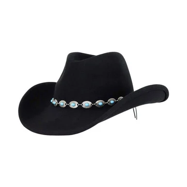 OUTBACK TRADING Silverton Black Wool Hat (1346-BLK)