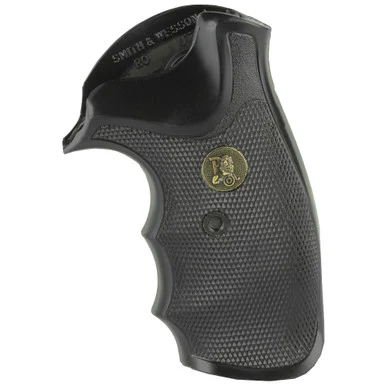 Pachmayr Grip, Gripper, Fits S&W J Frame Round Butt with Finger Grooves, Black 3249