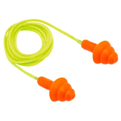 PYRAMEX Disposable and Reusable Earplugs, Corded Reusable Earplug - NRR24dB - 50 pair/box (RP3001)