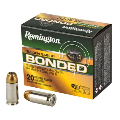 REMINGTON Golden Saber Bonded 45 Auto 230gr BJHP 20/Box Handgun Ammo (29327)