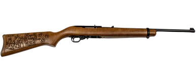 Ruger 10/22 Derby, 22LR, 18.5" Barrel, 10 Rds, Satin Black/Birch Derby Engraved