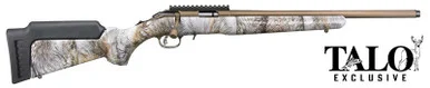 Ruger American Rimfire Yote Camo, 17 HMR, 18.00" Barrel, 9 Rds, Burnt Bronze