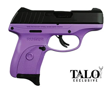 Ruger EC9s, 9MM, 3.12" Barrel, 7 Rds, Black/Purple Cerakote