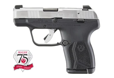 Ruger LCP MAX 75th Anniversary, .380 ACP, 2.8" Barrel, 10 Rds, Black/Stainless