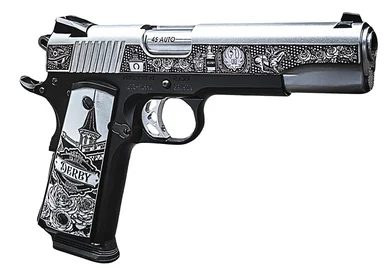 Ruger SR1911 Lightweight - 150th Derby Edition, .45 ACP, 5.00" Barrel, 8 Rds, Gray/Black Engraved