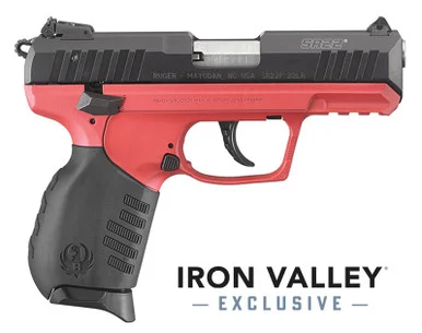 Ruger SR22, .22 LR, 3.50" Barrel, 10 Rds, Black/Red Titanium