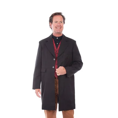 SCULLY Men's Frock Black Coat (RW042-BLK)