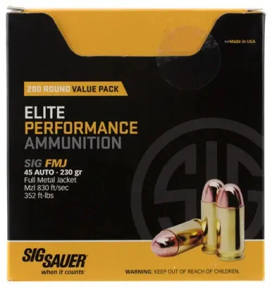 SIG Sauer E9MME1, 9MM, 115 GR, FMJ, 200 Rds