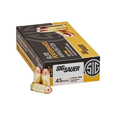SIG Sauer Elite Ball FMJ, 45ACP, 50 Rds