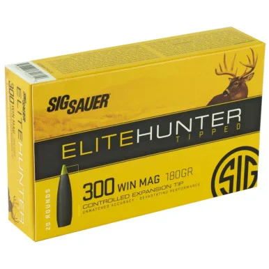 SIG Sauer Elite Hunter Tipped, 300 WIN MAG, 180 GR, Controlled Expansion Tip