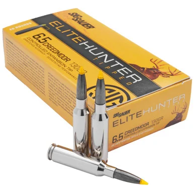 SIG SAUER ELITE HUNTER TIPPED 6.5 CREEDMOOR 130GR BOX/20 AMMO (E65CMTH1-20)
