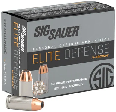 SIG Sauer Elite V-Crown JHP, 40 Smith & Wesson, 20 Rds