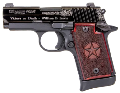 SIG Sauer P938, 9MM, 3.00" Barrel, 7+1 Rds, Black Nitron Stainless Steel with Silver Accents