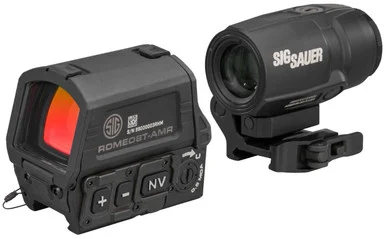 SIG Sauer ROMEO8T-AMR JULIET3T-MICRO COMBO, QBCD 2.0 Reticle, 1X/3X Magnification, Anodized