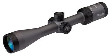SIG Sauer SIG WHISKEY 3 SCOPE 4-12X40MM SFP, Quadplex Reticle, Black Finish