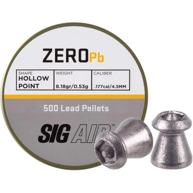 SIG SAUER Zero .177 Cal 8.18 Grain 500ct Blister Pack Lead Air Gun Pellets (AIR-AMMO-ZPB-177)