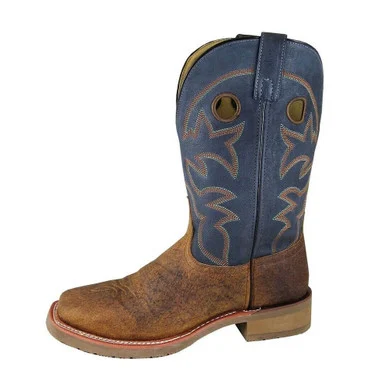 SMOKY MOUNTAIN BOOTS Men's Parker Brown/Navy Leather Western Boots (4849)