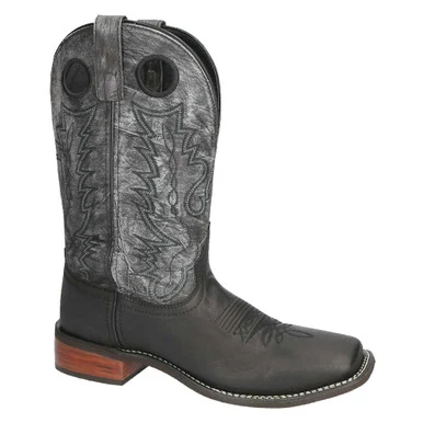 SMOKY MOUNTAIN BOOTS Mens Duke Western Black /Black Distress Leather Boot (4912)