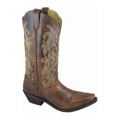 SMOKY MOUNTAIN BOOTS Women's Madison Brown Distress Leather Western Boots (6472)