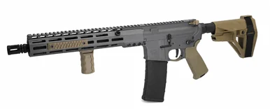 Sons of Liberty Gun Works Sage A2, 5.56 NATO, 16.00" Barrel, 30 RDs, Two-Tone FDE / Grey Cerakote