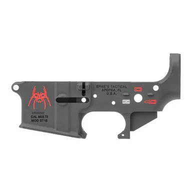 Spike's Tactical STLS019 Spider, Stripped Lower Receiver, Multi Caliber, Black