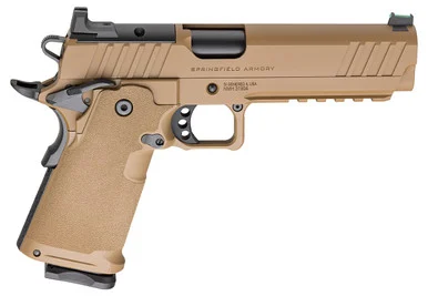 Springfield 1911 DS Prodigy, 9MM, 5.00" Barrel, 17/20 Rds, Coyote Brown