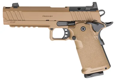 Springfield 1911 DS Prodigy Comp AOS, 9MM, 5.00" Barrel, 20 Rds, Coyote Brown